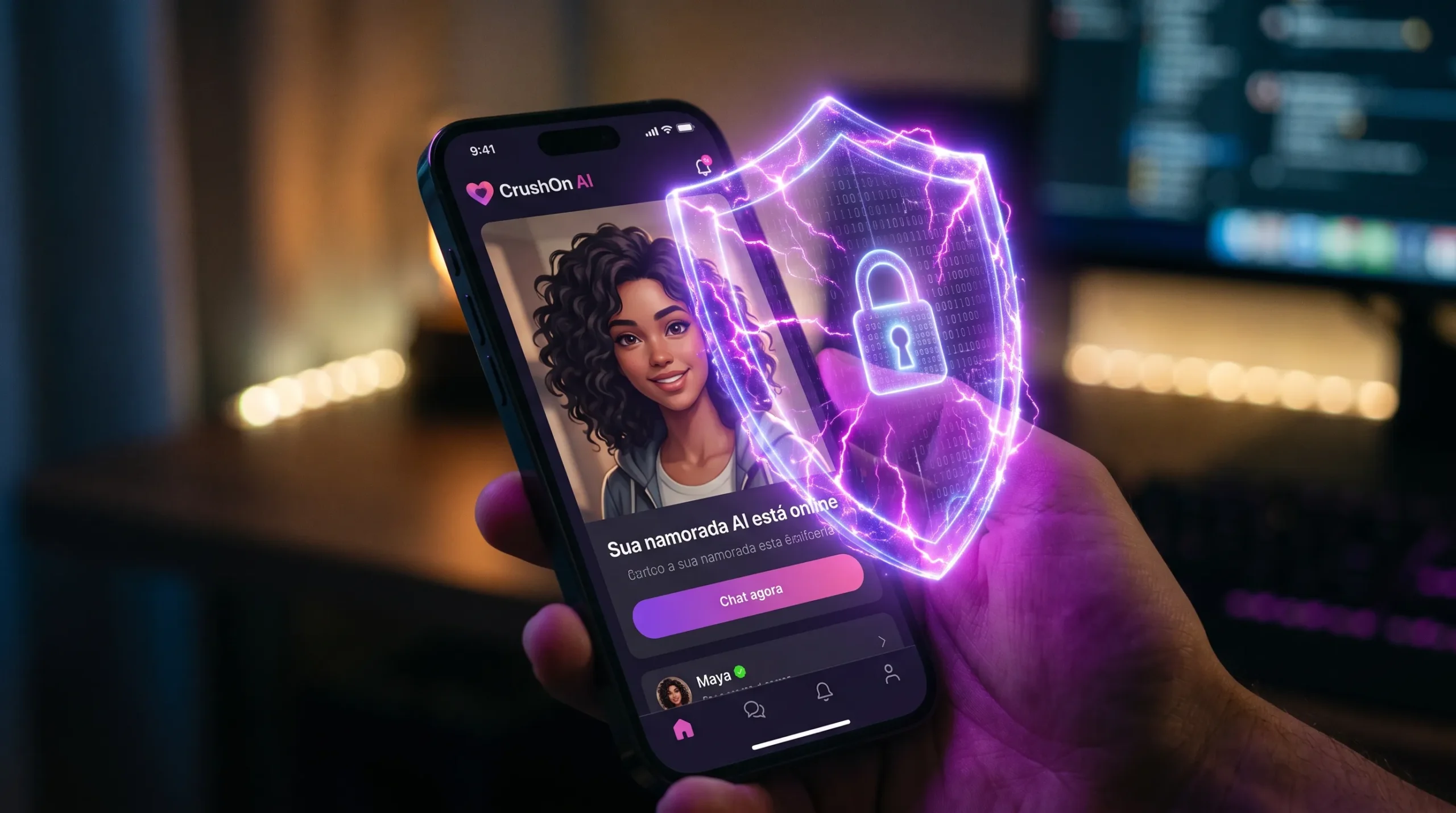 CrushOn AI privacidade e segurança no plano gratuito — proteção de dados no app