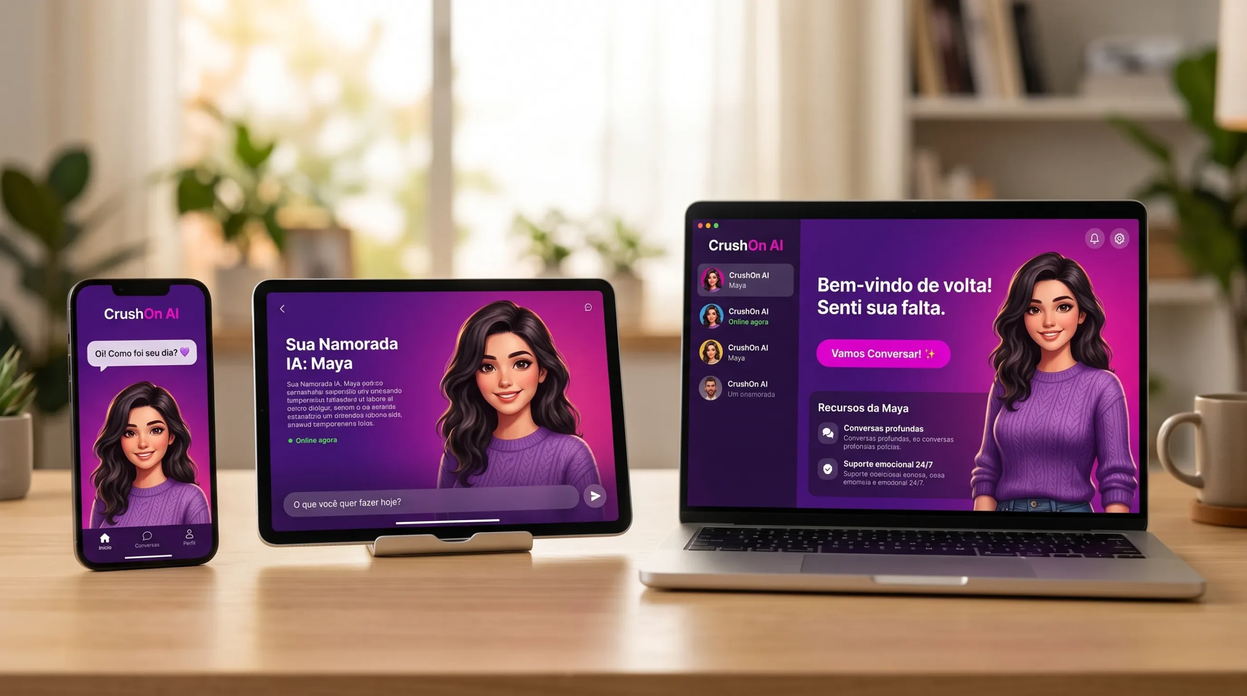 CrushOn AI disponibilidade — diferenças entre web, iOS e Android no app de namorada virtual