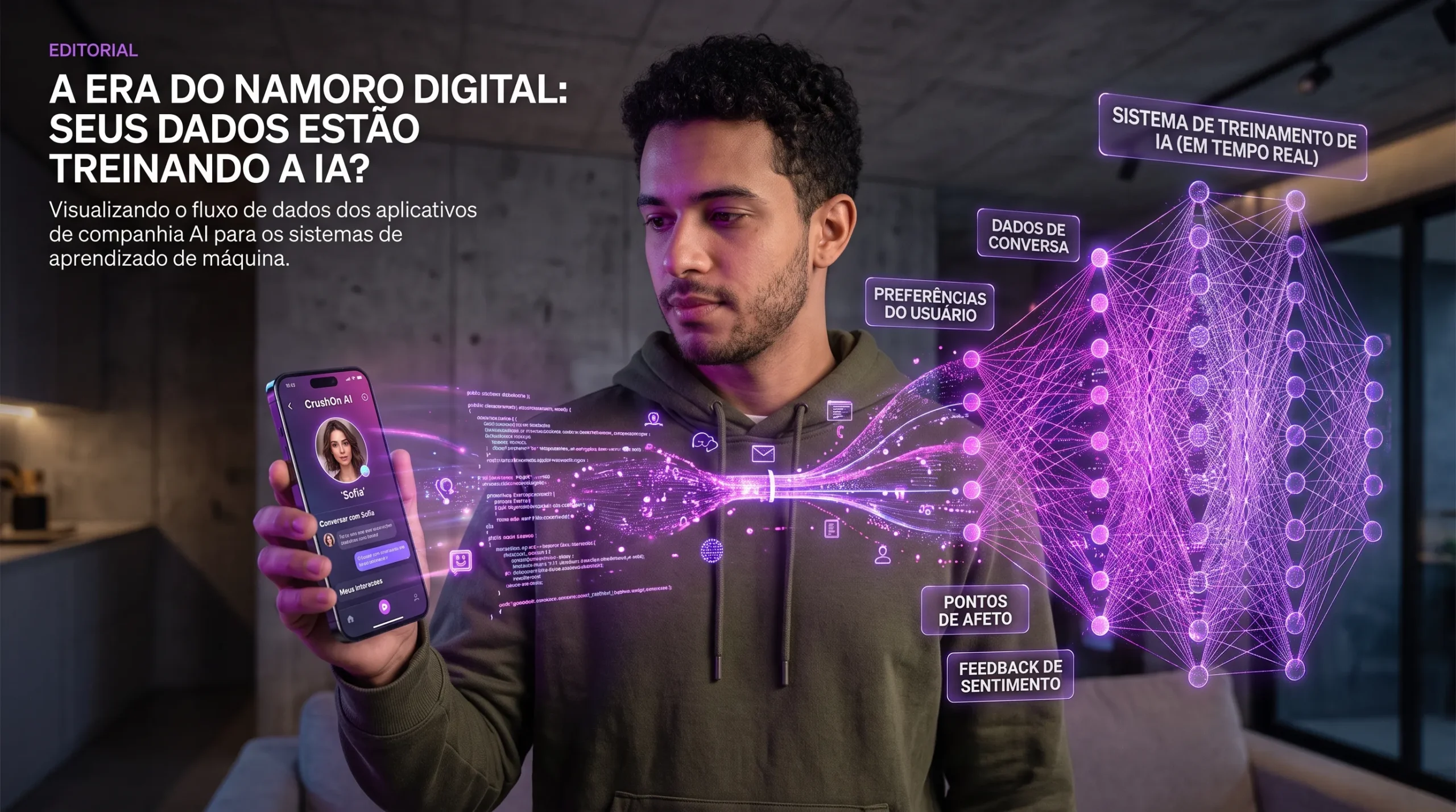 CrushOn AI uso de dados — treinamento de IA e fins comerciais das conversas