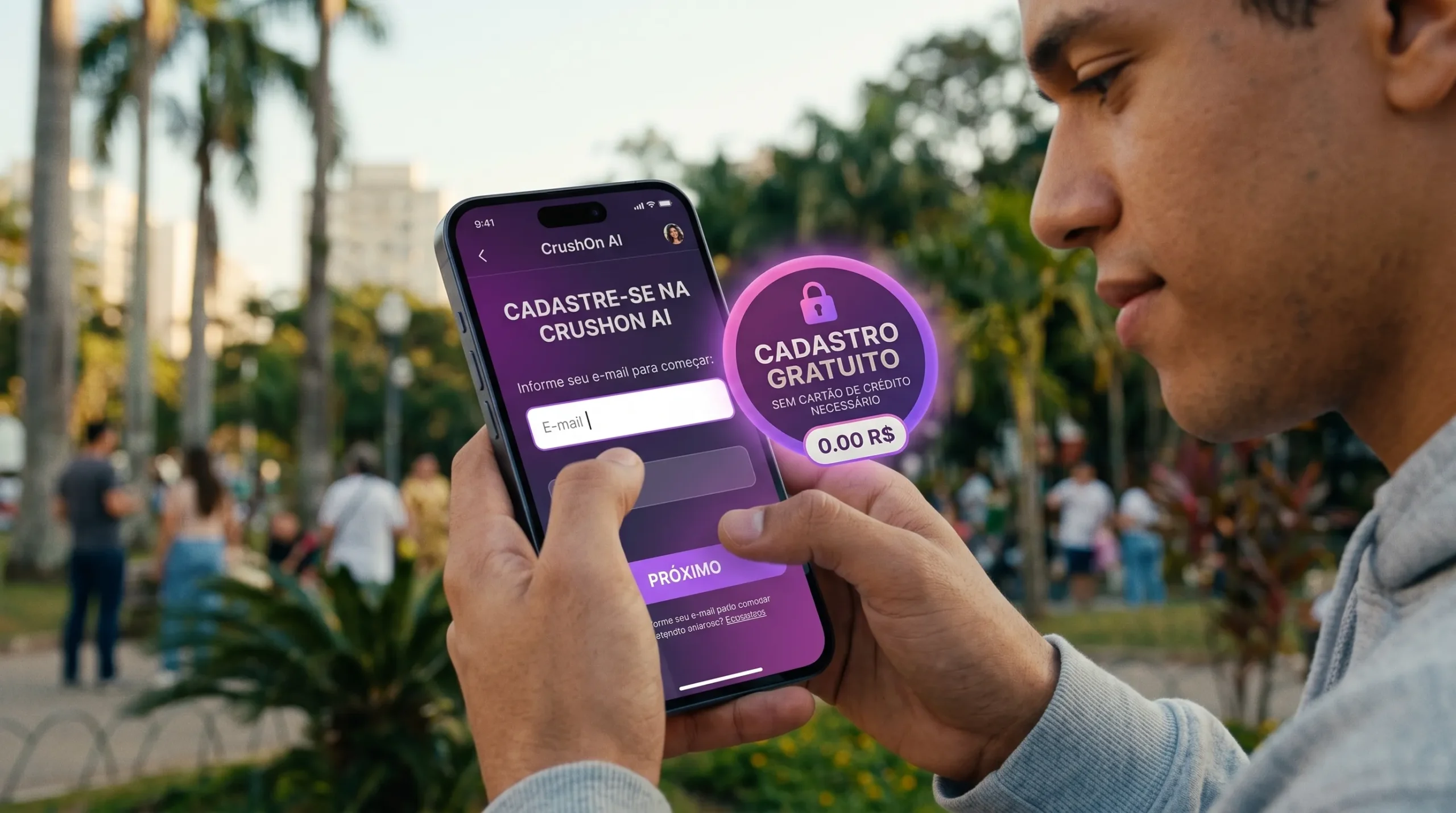 Como usar CrushOn AI — primeiros passos para criar conta grátis sem cartão de crédito